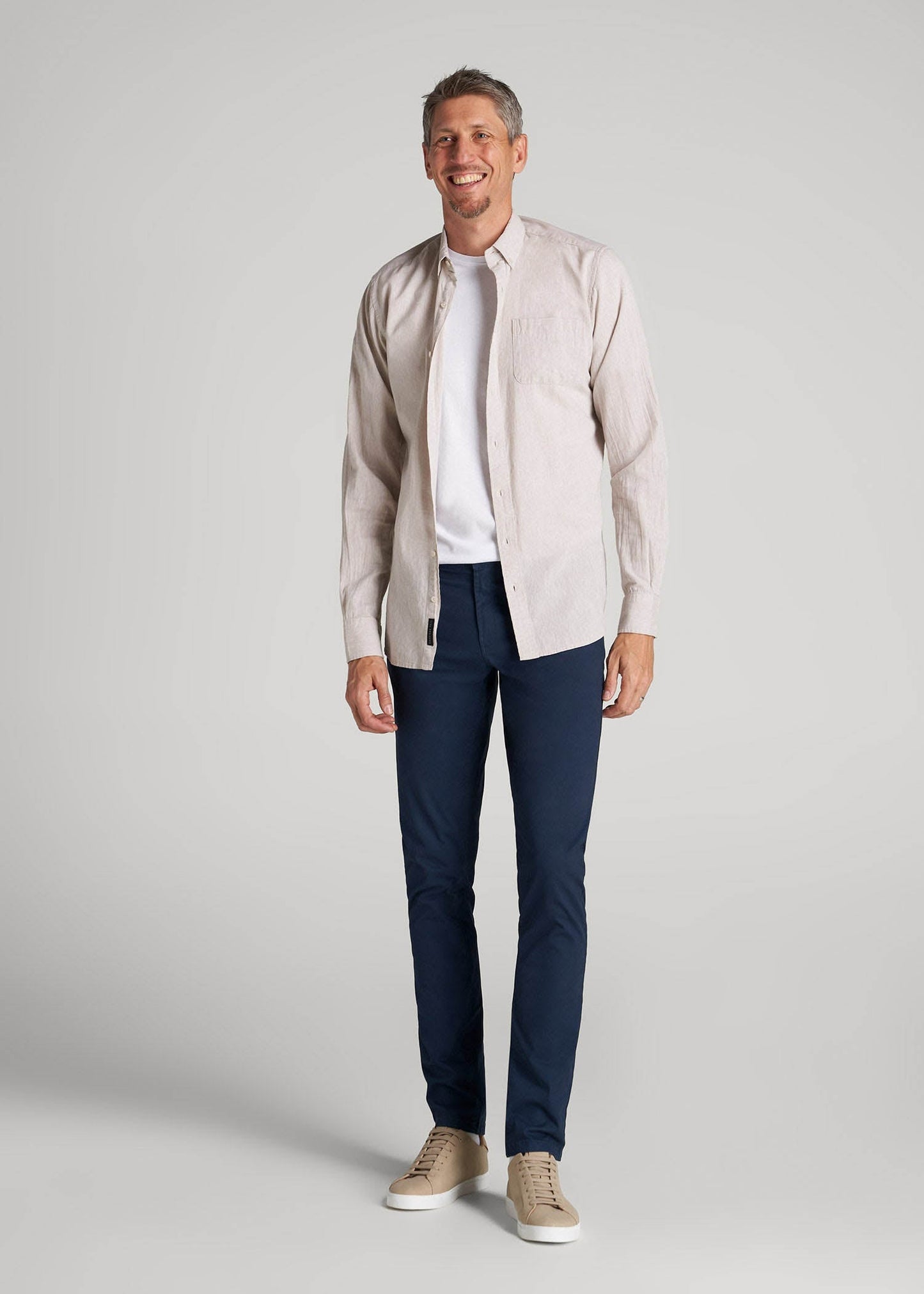 American Tall Men Carman TAPERED Fit Five Pocket Pants for Tall Men in Marine Navy