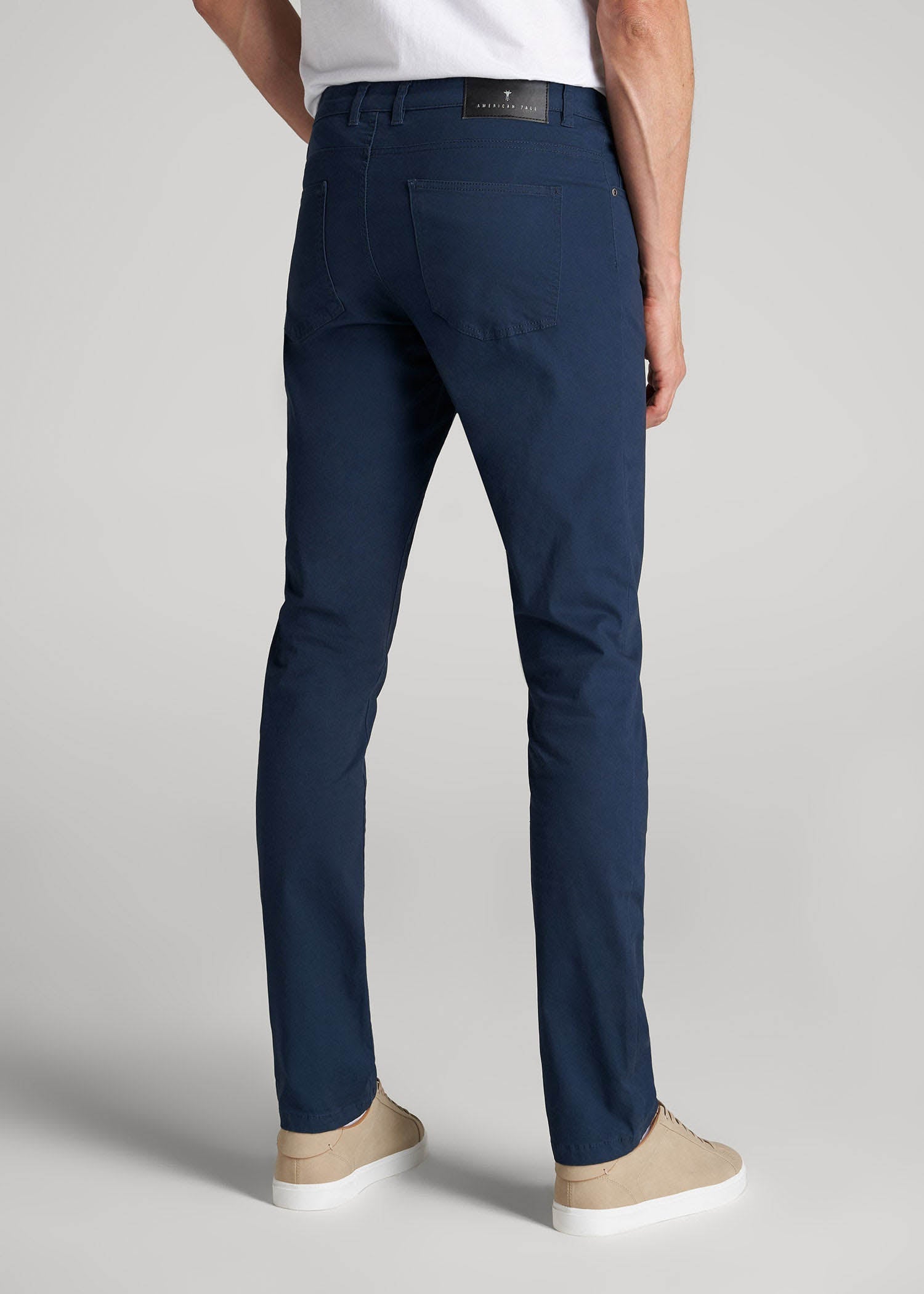 American Tall Men Carman TAPERED Fit Five Pocket Pants for Tall Men in Marine Navy