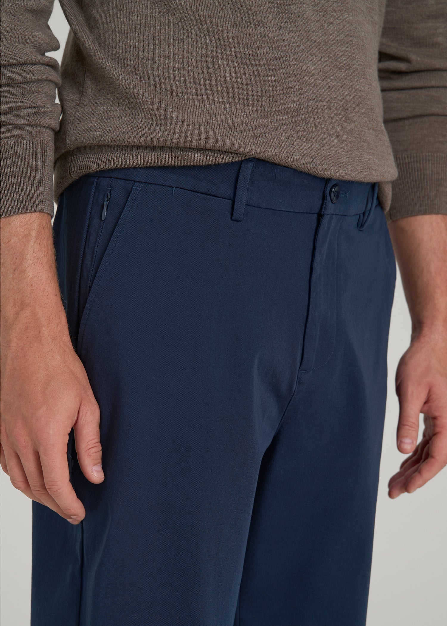 American Tall Men 4 Way Stretch Commuter RELAXED Chino Pants for Tall Men in Navy Blue