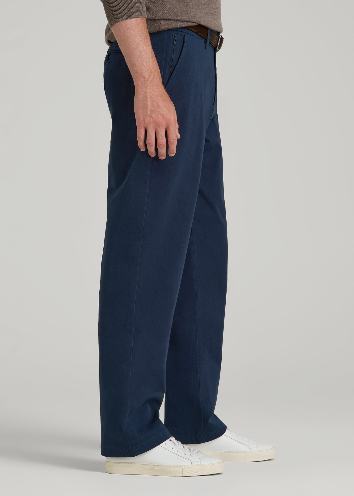 American Tall Men 4 Way Stretch Commuter RELAXED Chino Pants for Tall Men in Navy Blue