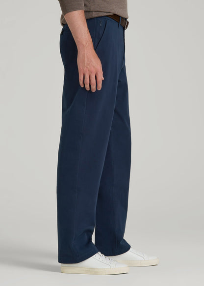 American Tall Men 4 Way Stretch Commuter RELAXED Chino Pants for Tall Men in Navy Blue