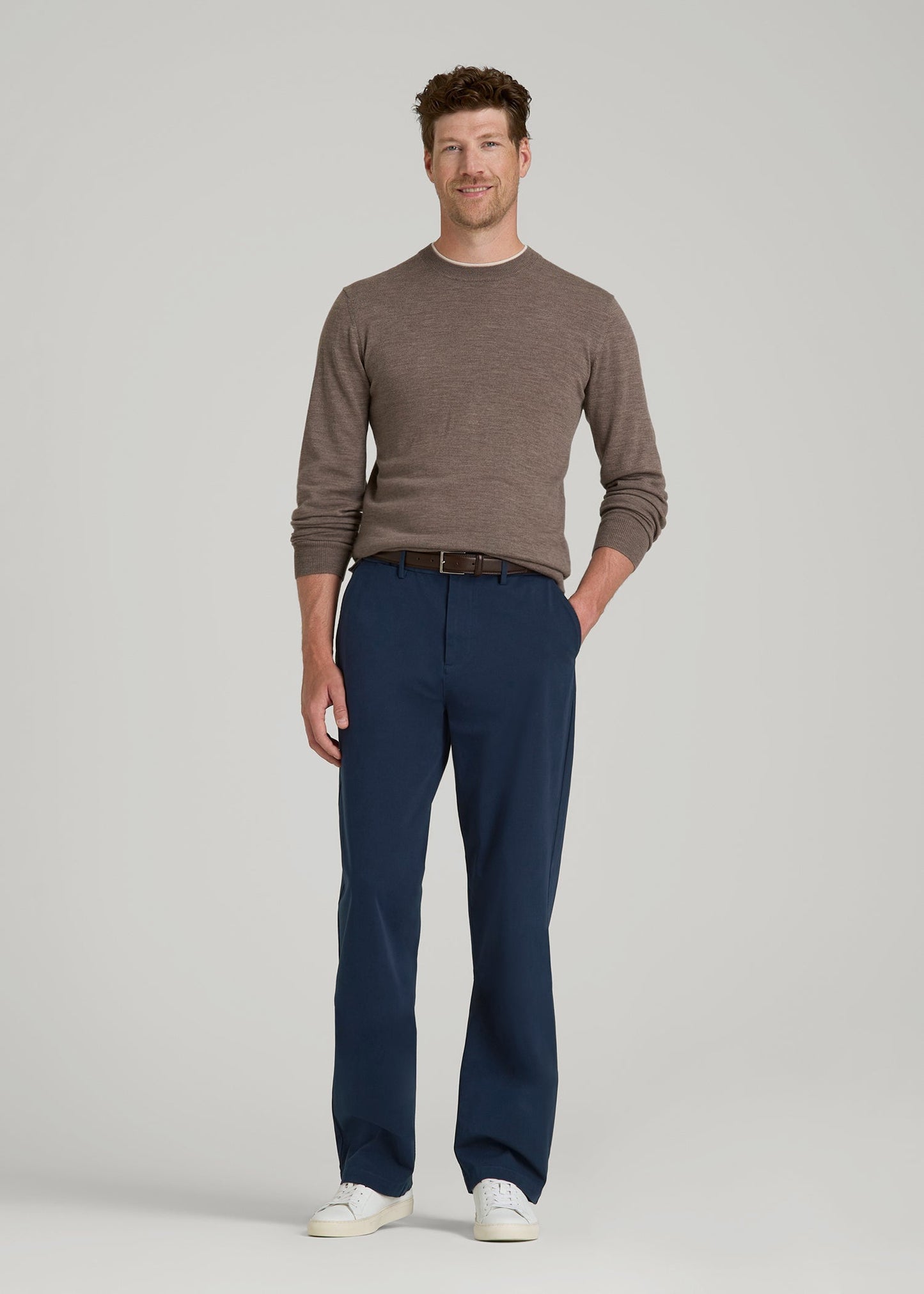 American Tall Men 4 Way Stretch Commuter RELAXED Chino Pants for Tall Men in Navy Blue