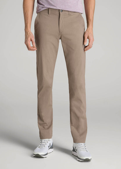 American Tall Men TAPERED FIT Traveler Chino Pants for Tall Men in Dark Sand