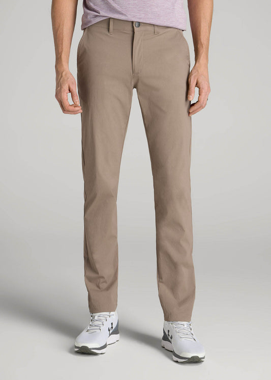 American Tall Men TAPERED FIT Traveler Chino Pants for Tall Men in Dark Sand