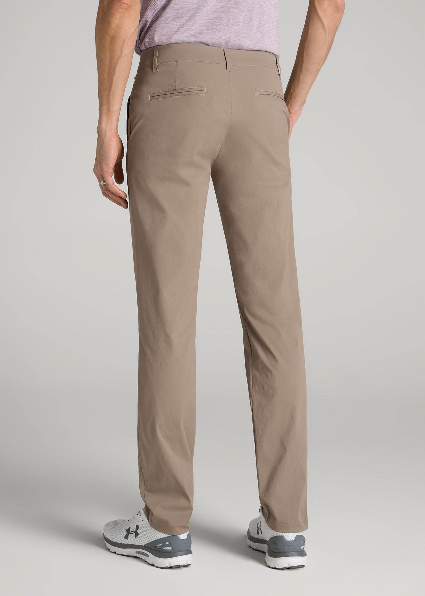 American Tall Men TAPERED FIT Traveler Chino Pants for Tall Men in Dark Sand