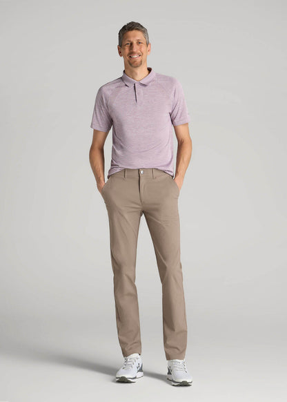 American Tall Men TAPERED FIT Traveler Chino Pants for Tall Men in Dark Sand