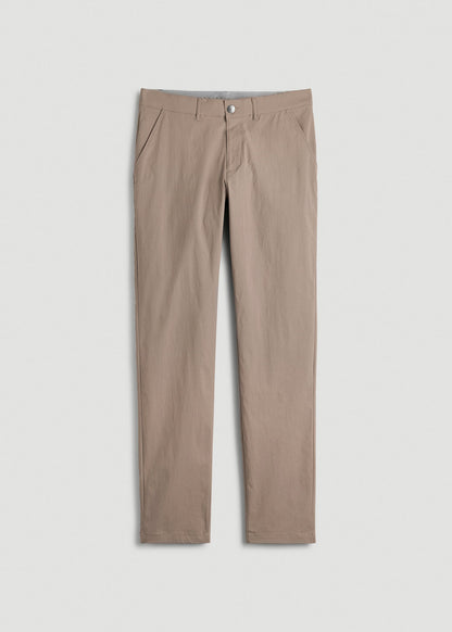 American Tall Men TAPERED FIT Traveler Chino Pants for Tall Men in Dark Sand