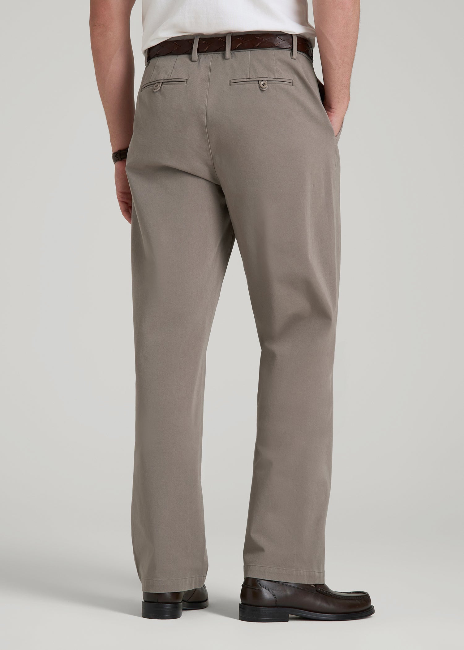 American Tall Men 4 Way Stretch Commuter RELAXED Chino Pants for Tall Men in Portobello
