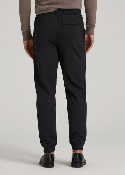 American Tall Men Soft Flex Ponte Jogger for Tall Men in Black