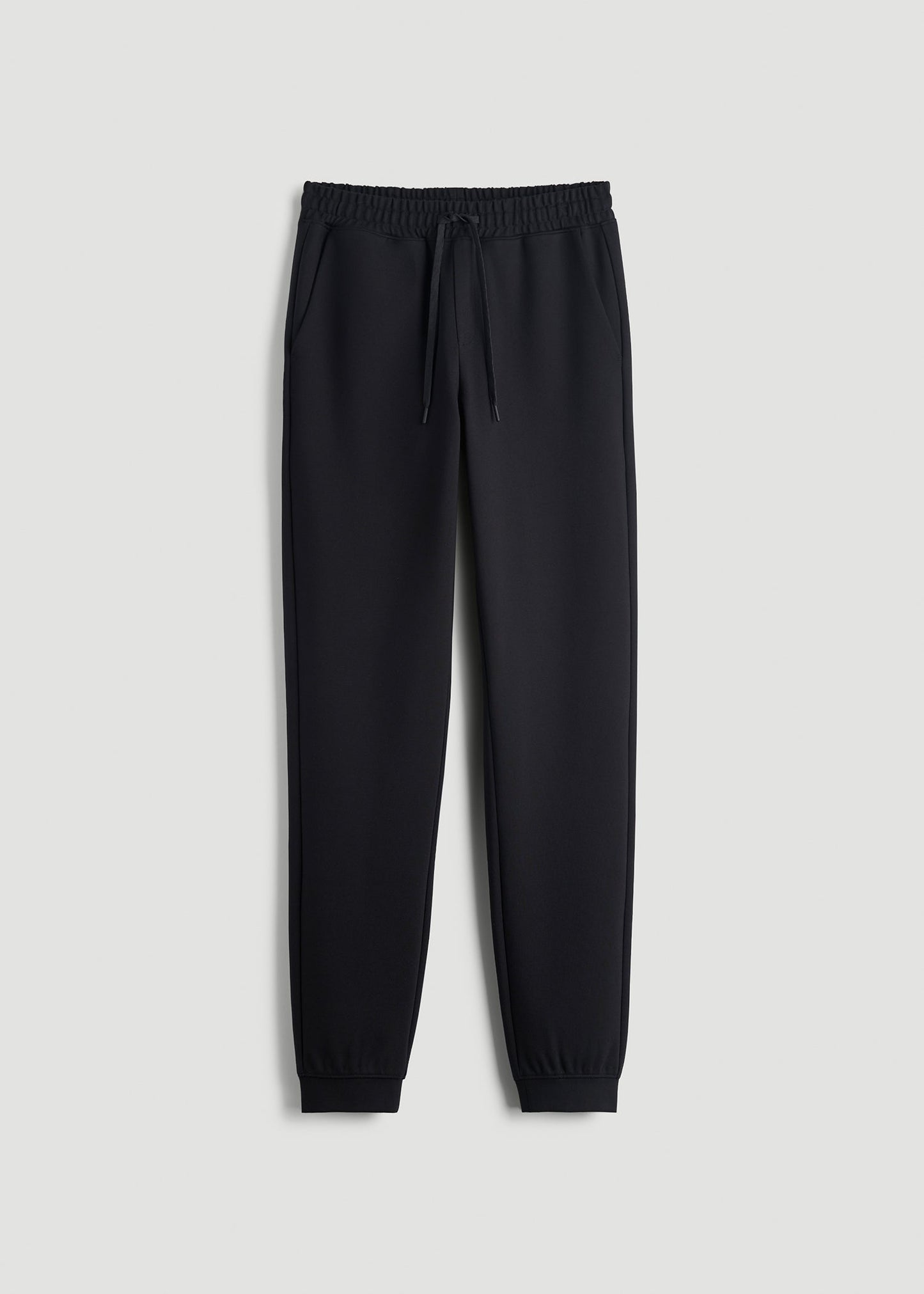 American Tall Men Soft Flex Ponte Jogger for Tall Men in Black