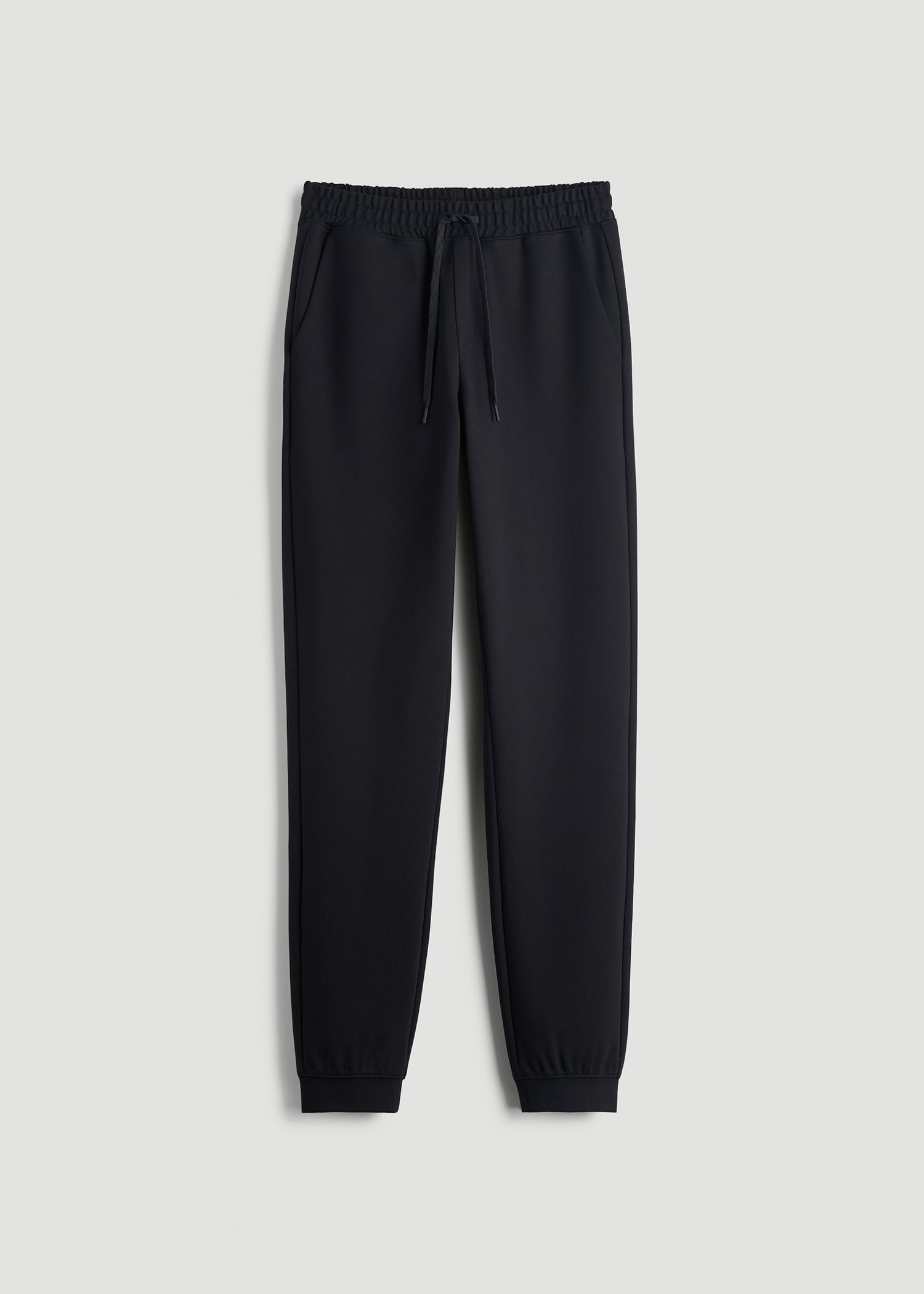 American Tall Men Soft Flex Ponte Jogger for Tall Men in Black