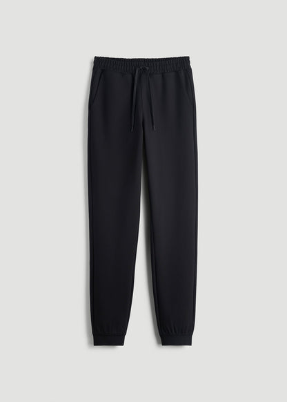 American Tall Men Soft Flex Ponte Jogger for Tall Men in Black