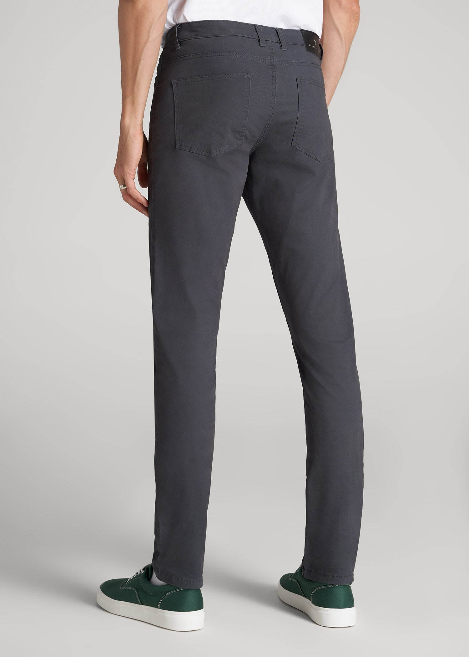 American Tall Men Carman TAPERED Fit Five Pocket Pants for Tall Men in Iron Grey