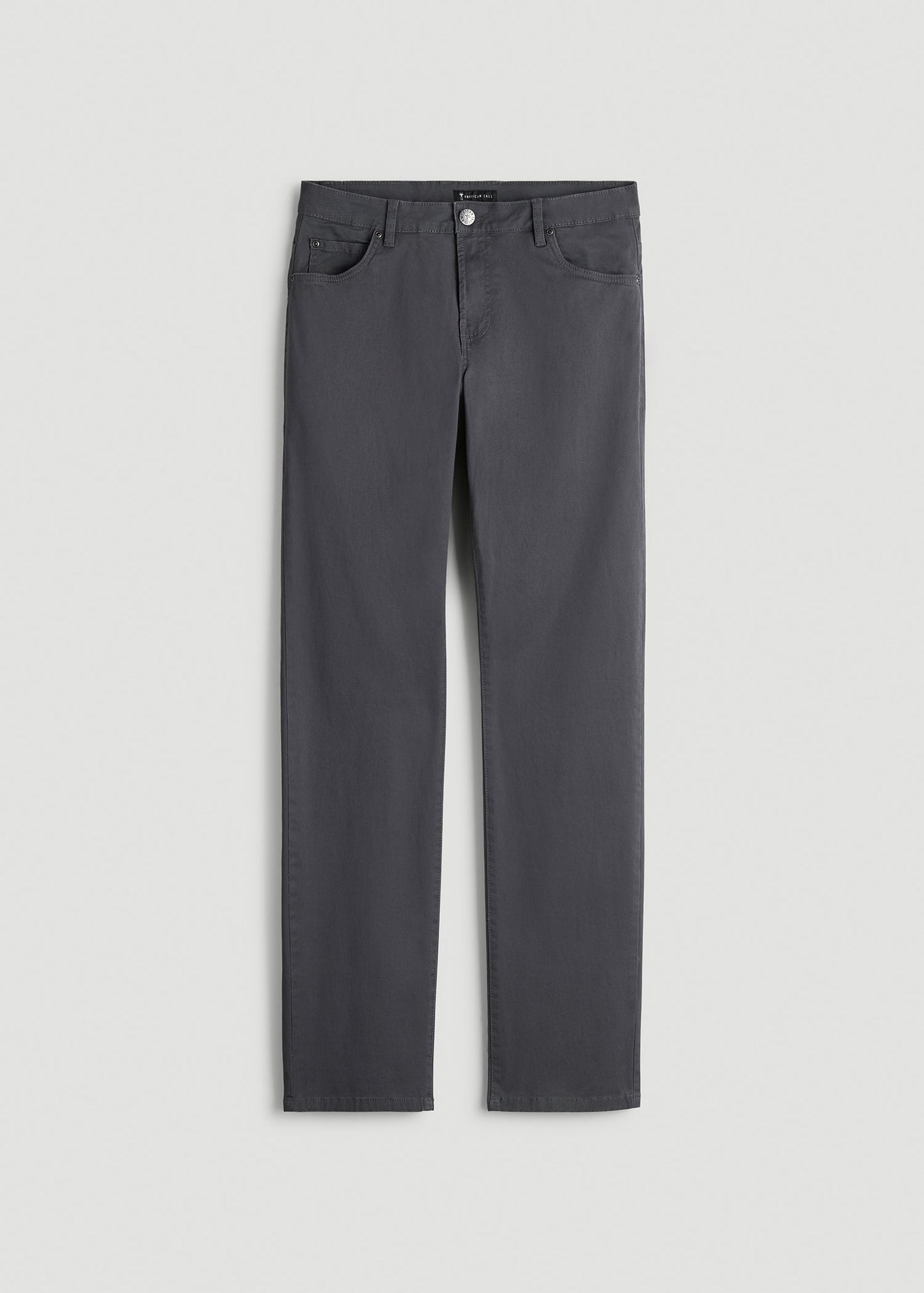 American Tall Men Carman TAPERED Fit Five Pocket Pants for Tall Men in Iron Grey