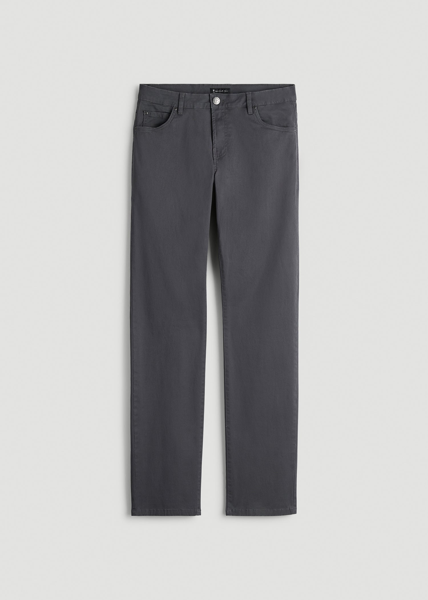 American Tall Men Carman TAPERED Fit Five Pocket Pants for Tall Men in Iron Grey