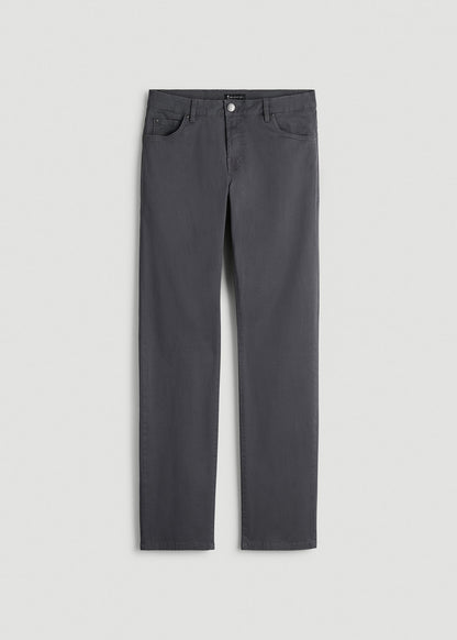 American Tall Men Carman TAPERED Fit Five Pocket Pants for Tall Men in Iron Grey