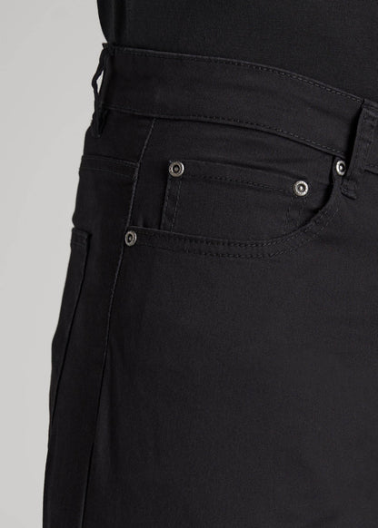 American Tall Men Carman TAPERED Fit Five Pocket Pants for Tall Men in Black