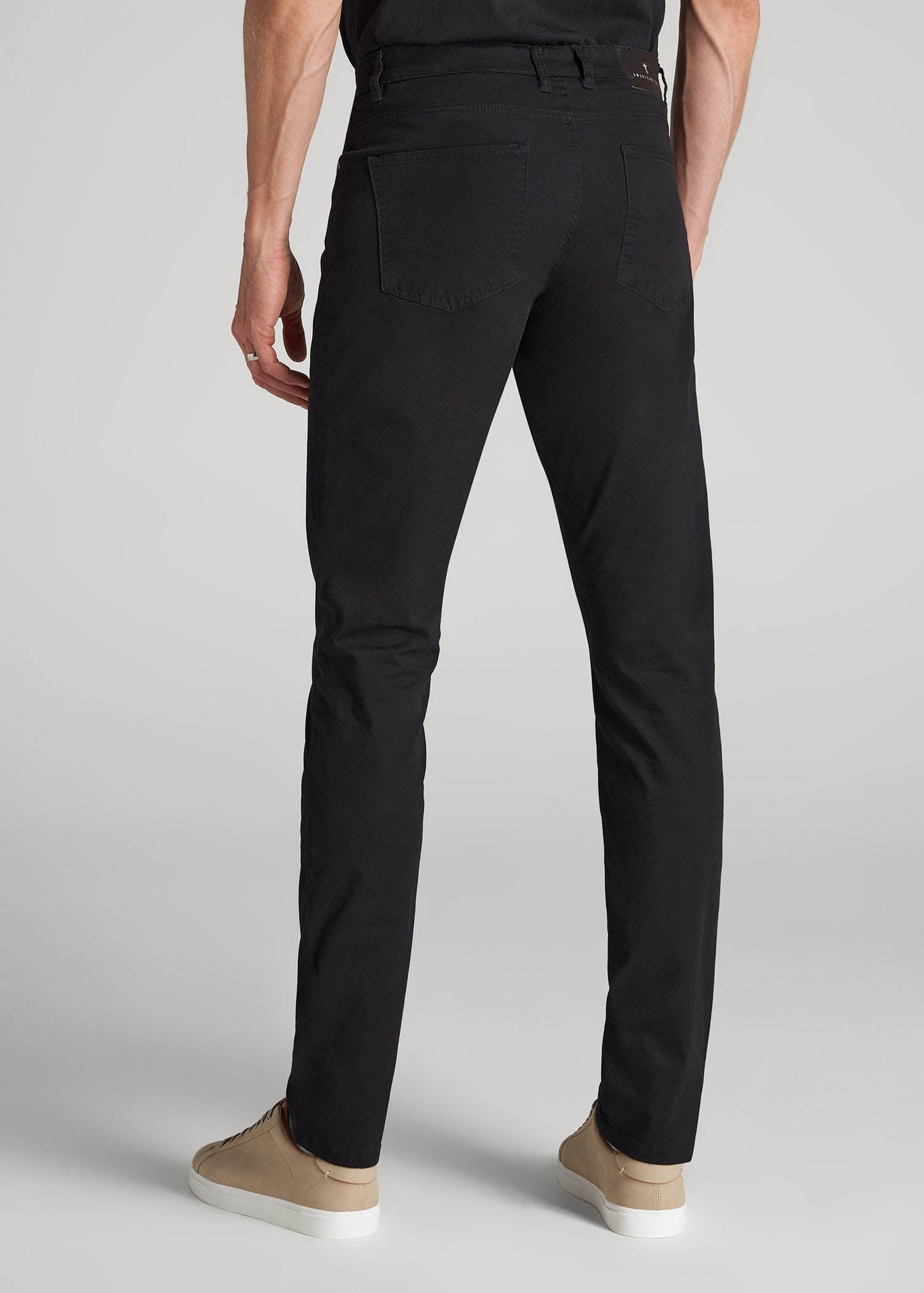 American Tall Men Carman TAPERED Fit Five Pocket Pants for Tall Men in Black