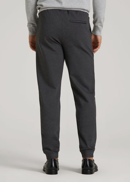American Tall Men Soft Flex Ponte Jogger for Tall Men in Dark Charcoal Heather