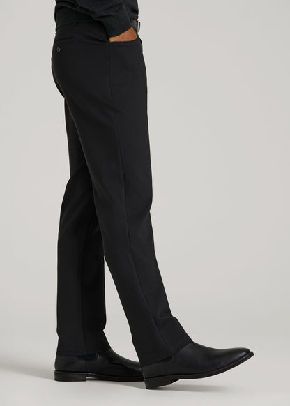 American Tall Men Soft Flex Ponte Pants for Tall Men in Black