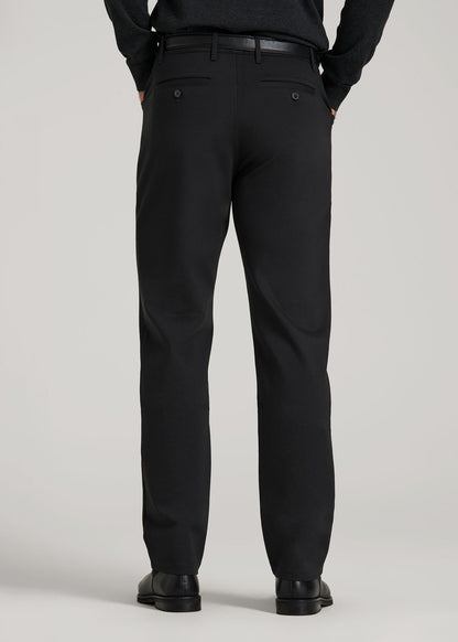 American Tall Men Soft Flex Ponte Pants for Tall Men in Black