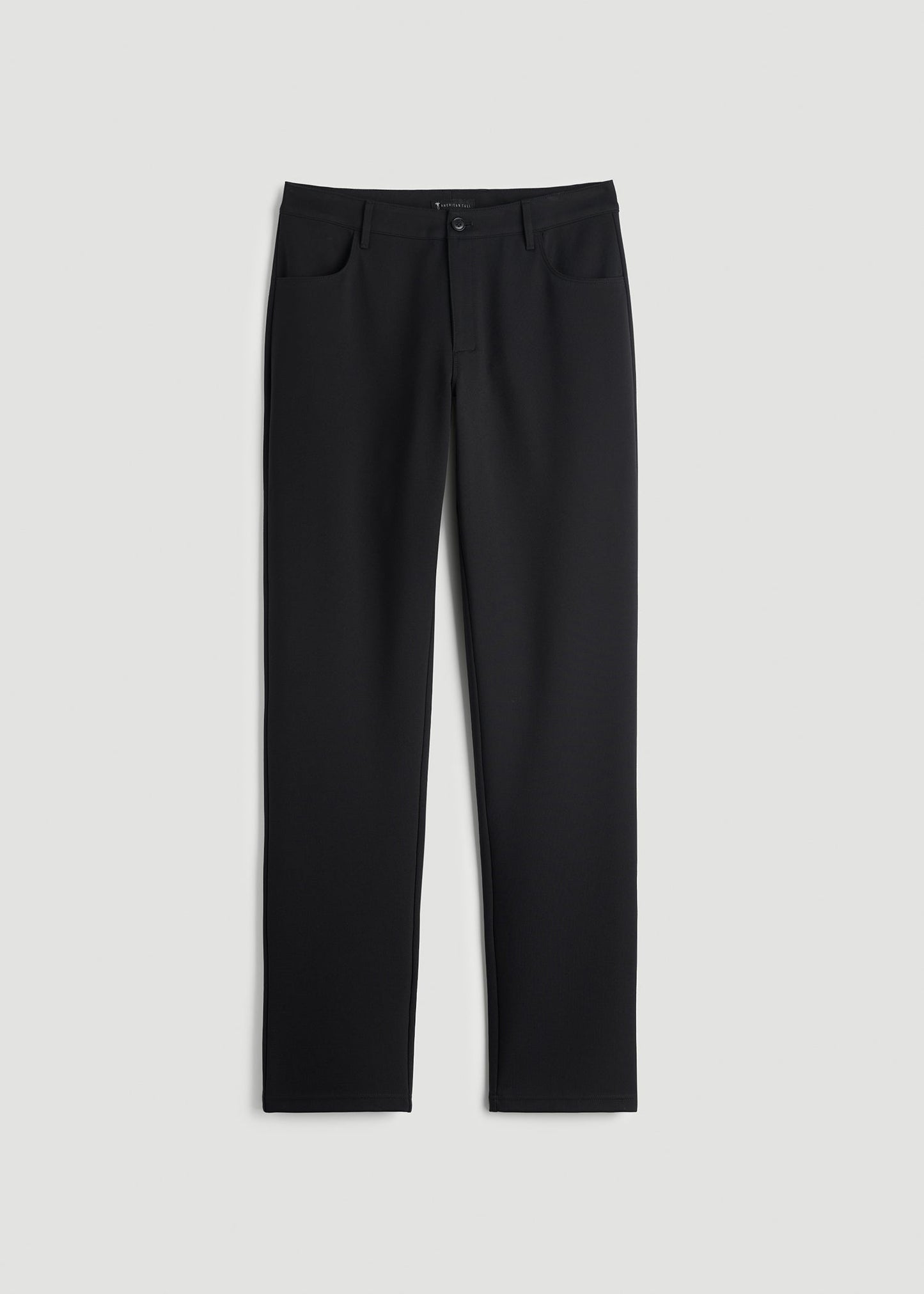 American Tall Men Soft Flex Ponte Pants for Tall Men in Black