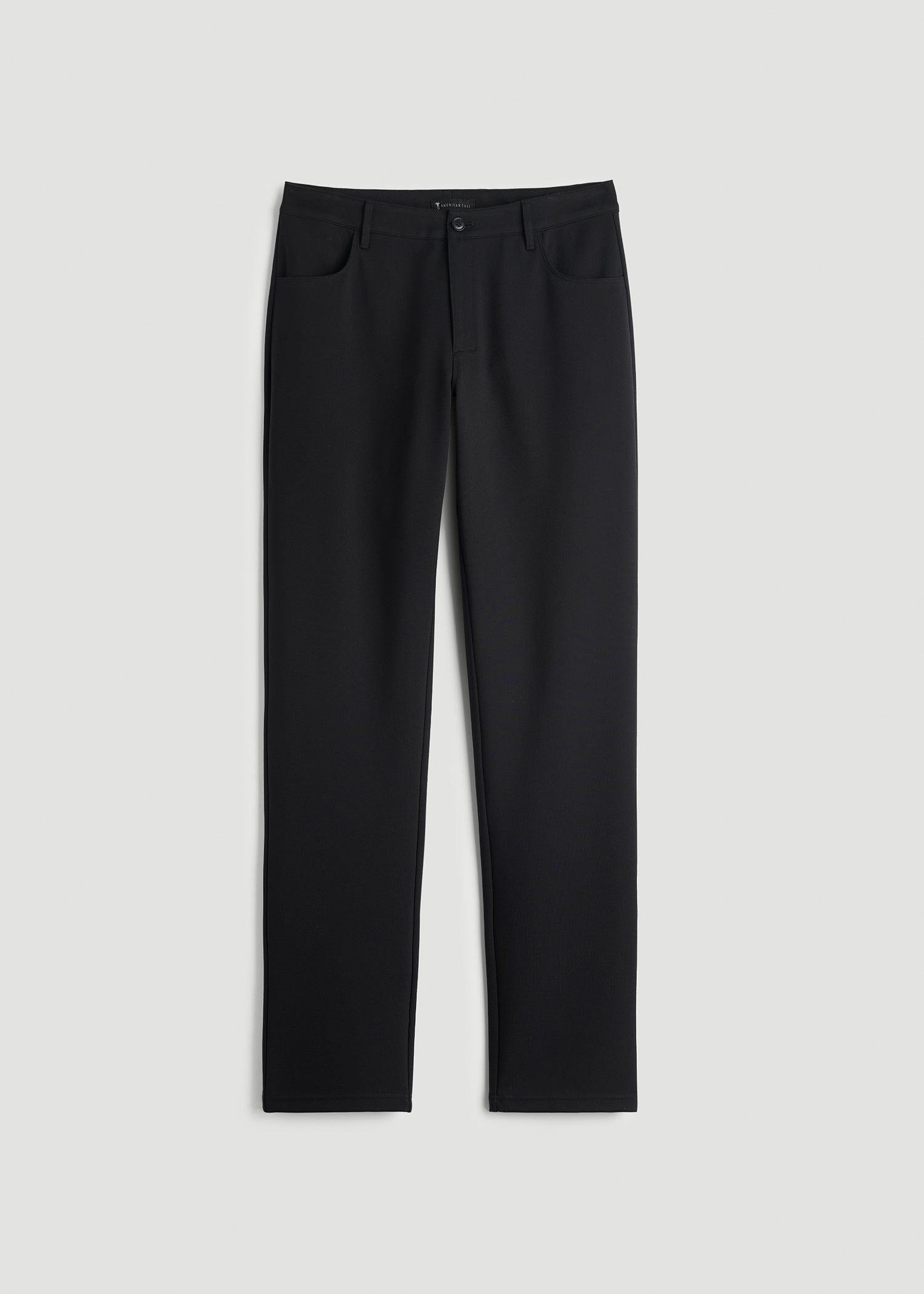 American Tall Men Soft Flex Ponte Pants for Tall Men in Black