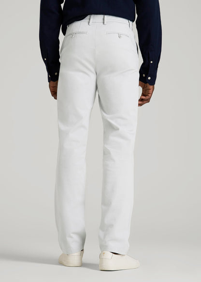 American Tall Men 4 Way Stretch Commuter TAPERED Chino Pants for Tall Men in Silver Drop