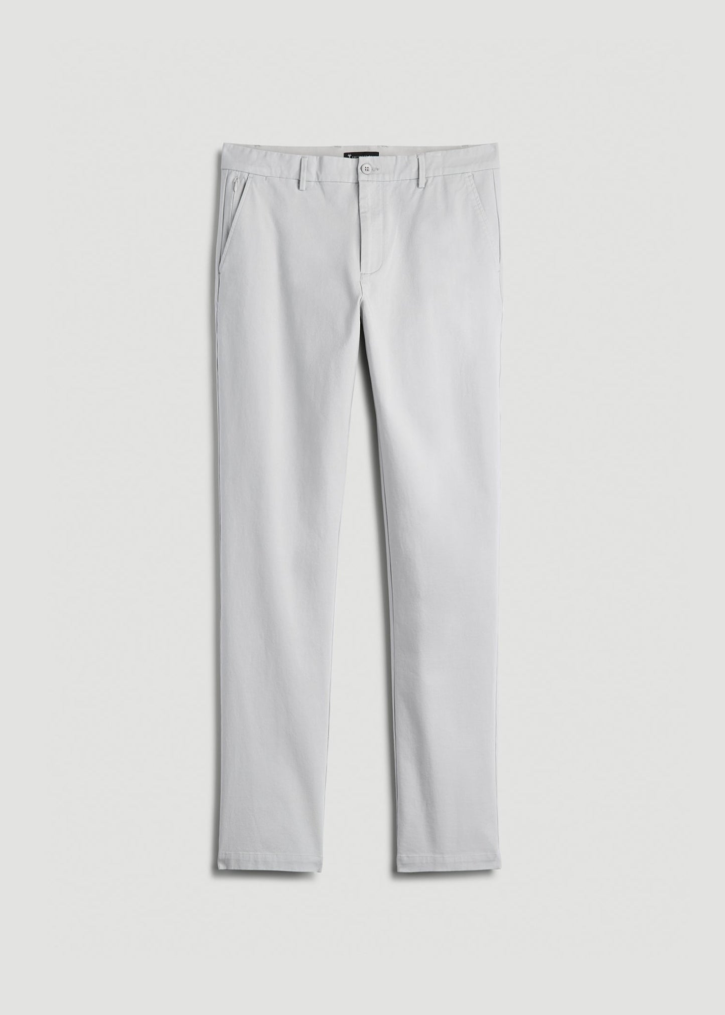 American Tall Men 4 Way Stretch Commuter TAPERED Chino Pants for Tall Men in Silver Drop