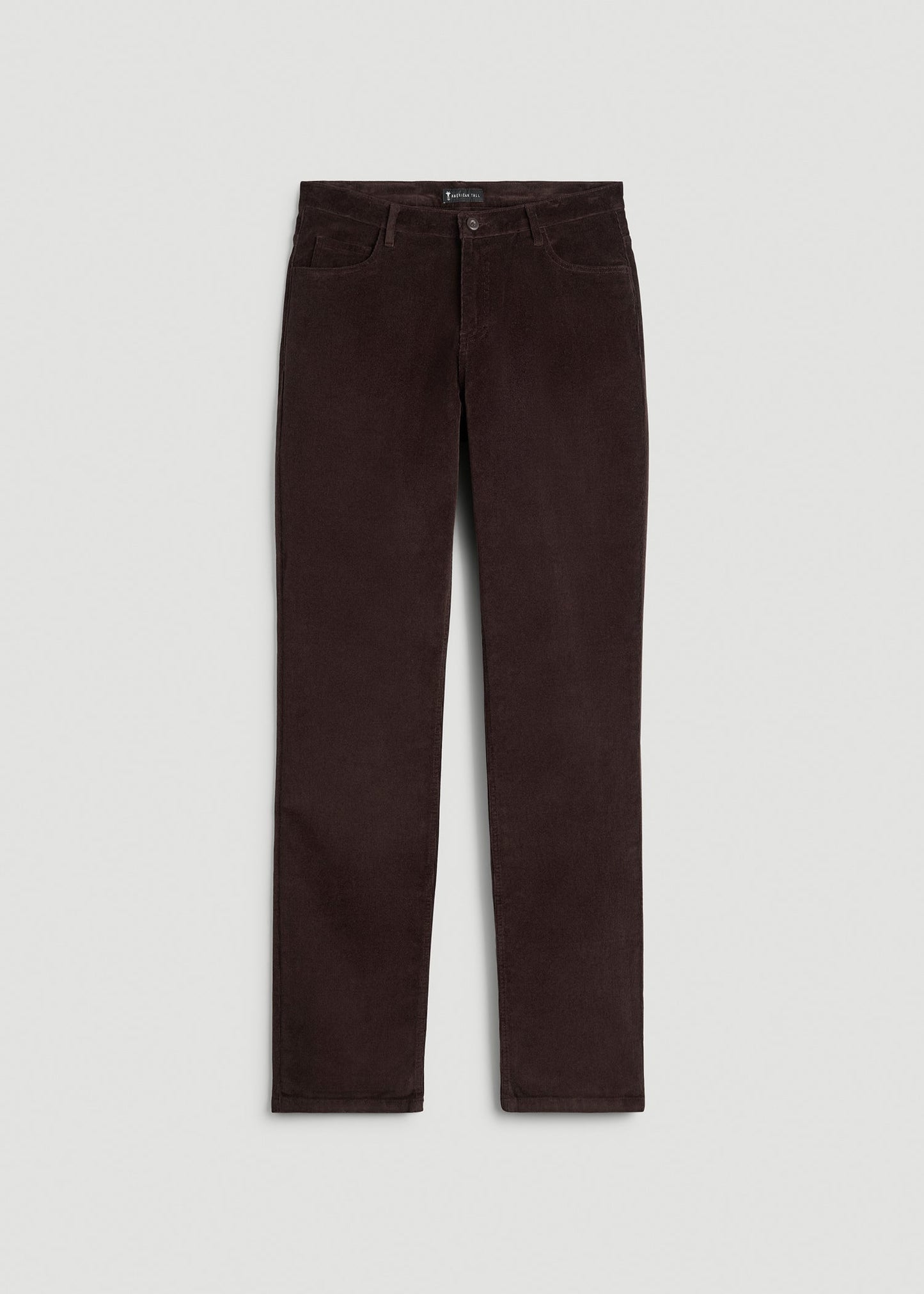 American Tall Men STRAIGHT-LEG Stretch Corduroy Pants for Tall Men in Chocolate