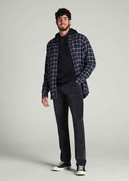 American Tall Men STRAIGHT-LEG Stretch Corduroy Pants for Tall Men in Iron Grey