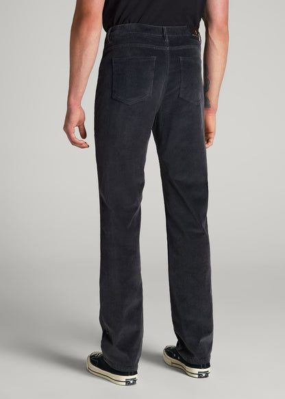 American Tall Men STRAIGHT-LEG Stretch Corduroy Pants for Tall Men in Iron Grey
