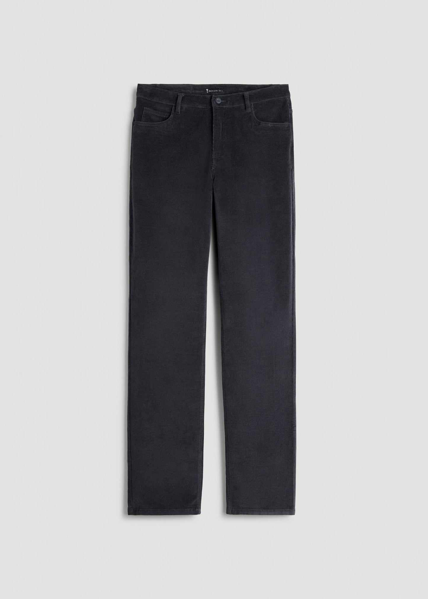 American Tall Men STRAIGHT-LEG Stretch Corduroy Pants for Tall Men in Iron Grey