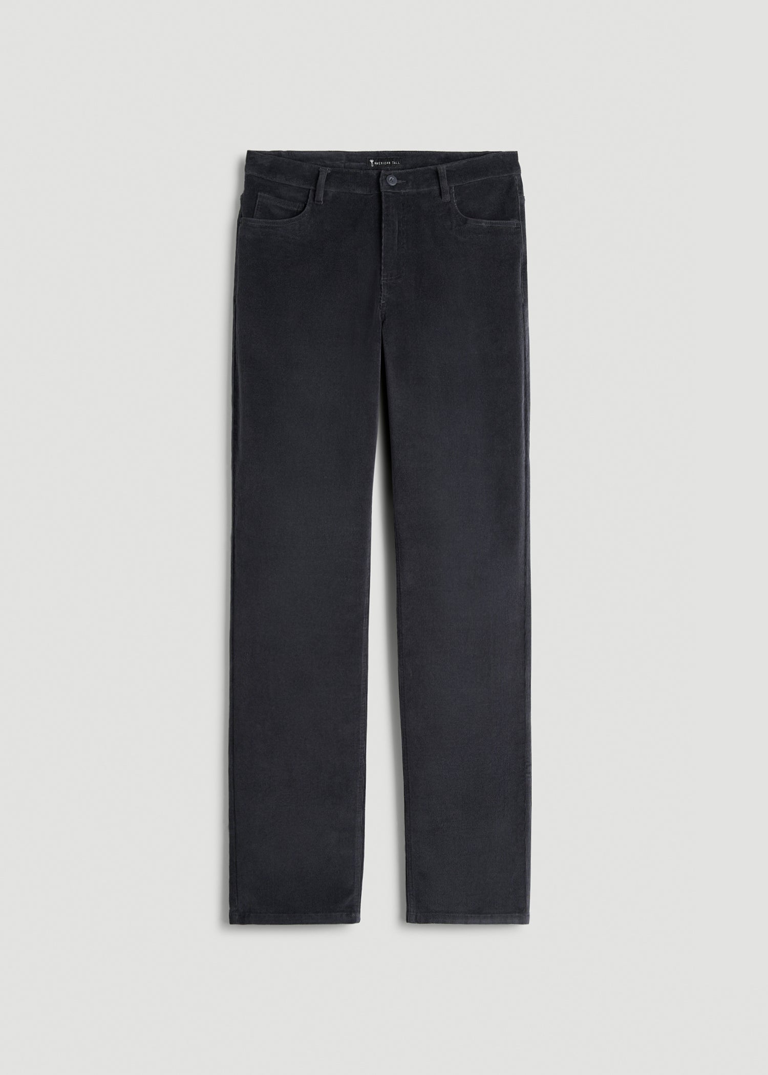 American Tall Men STRAIGHT-LEG Stretch Corduroy Pants for Tall Men in Iron Grey