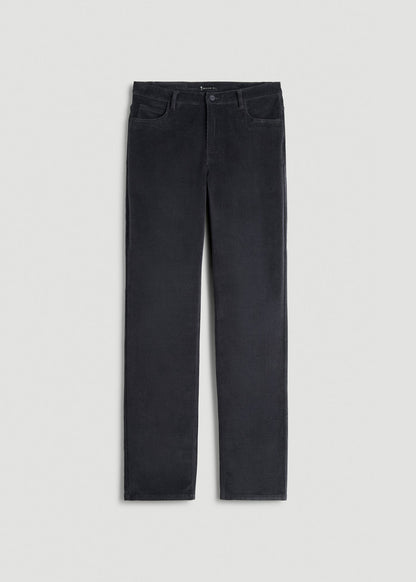 American Tall Men STRAIGHT-LEG Stretch Corduroy Pants for Tall Men in Iron Grey