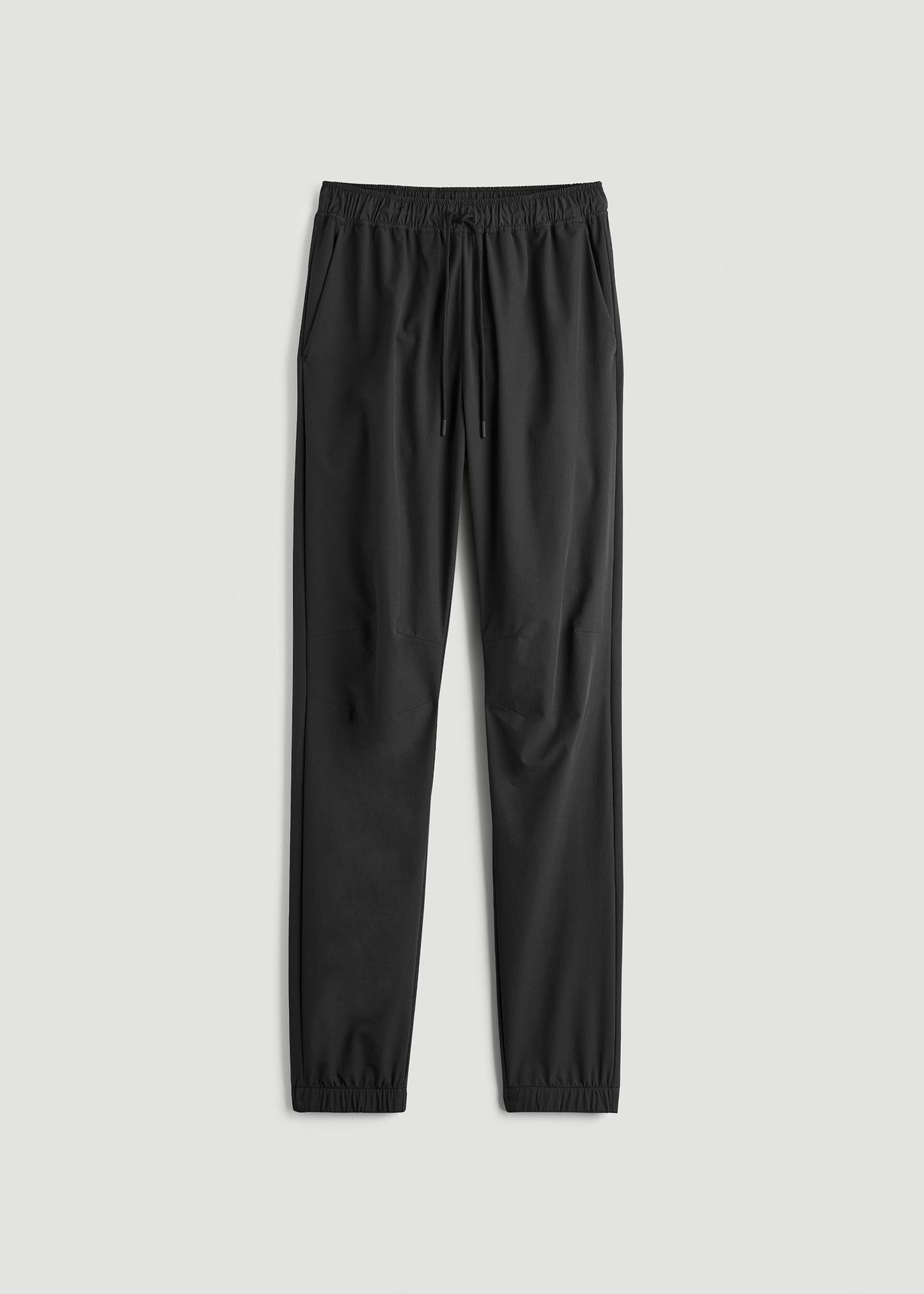 American Tall Men Flex Nylon Joggers for Tall Men in Black