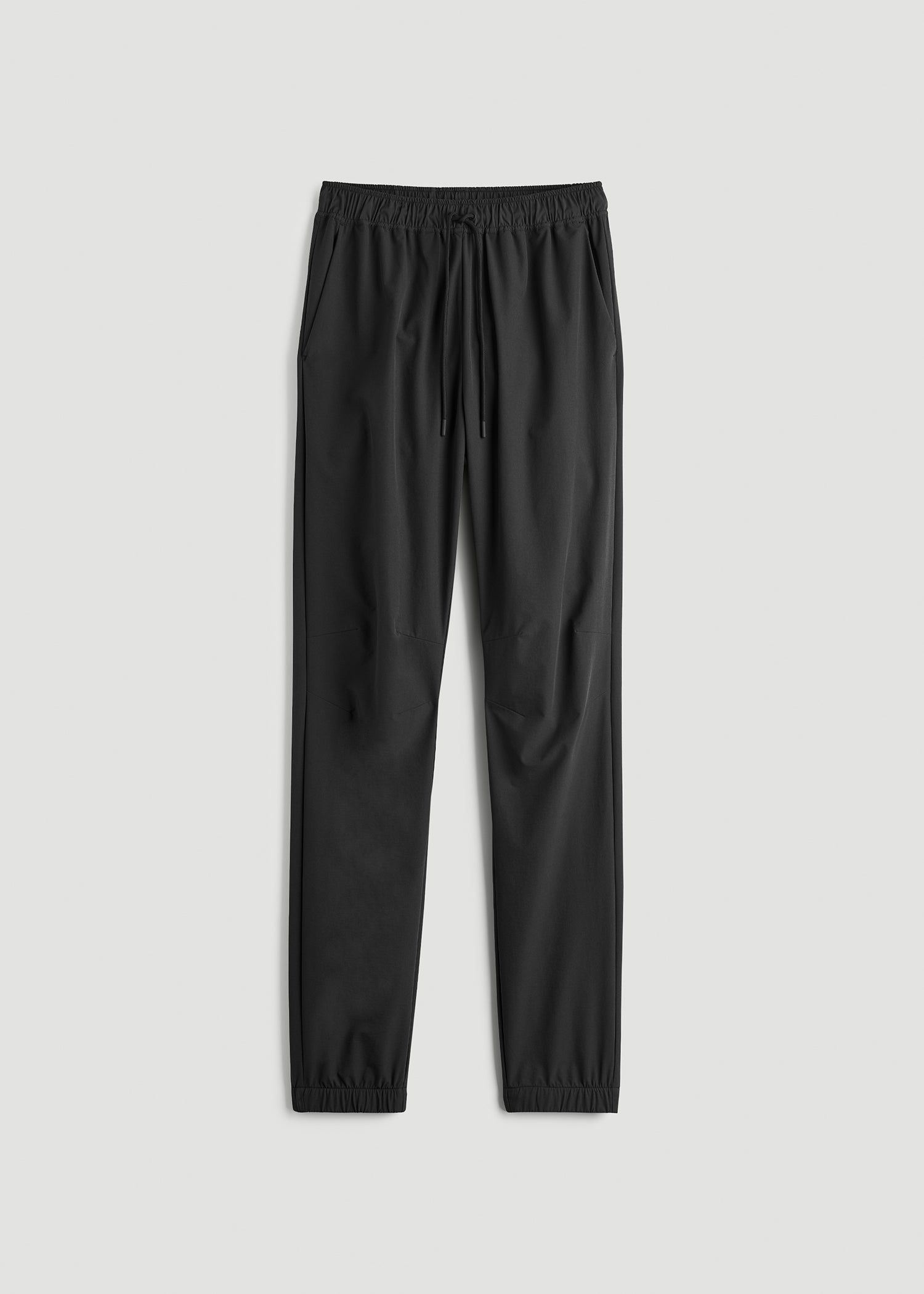 American Tall Men Flex Nylon Joggers for Tall Men in Black
