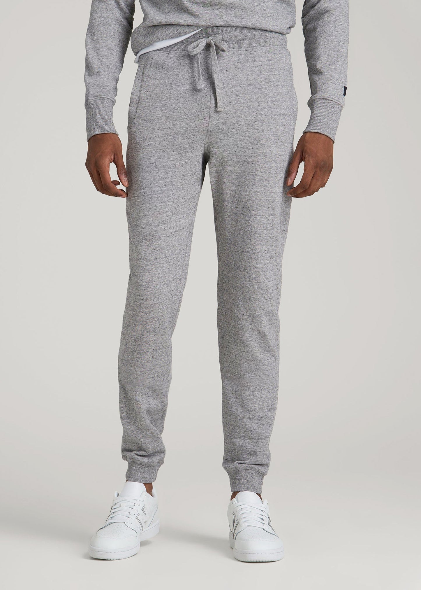 American Tall Men Wearever 2.0 French Terry Joggers for Tall Men in Heathered Grey