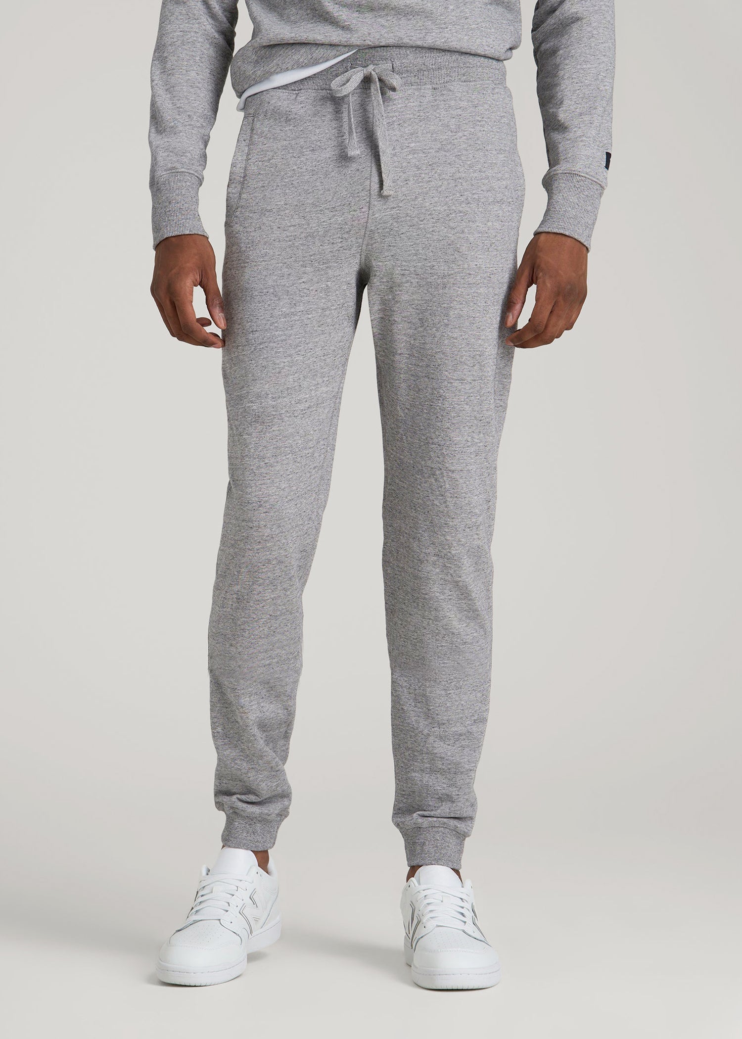 American Tall Men Wearever 2.0 French Terry Joggers for Tall Men in Heathered Grey