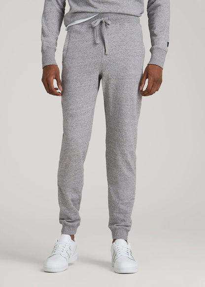 American Tall Men Wearever 2.0 French Terry Joggers for Tall Men in Heathered Grey