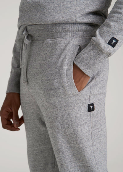 American Tall Men Wearever 2.0 French Terry Joggers for Tall Men in Heathered Grey