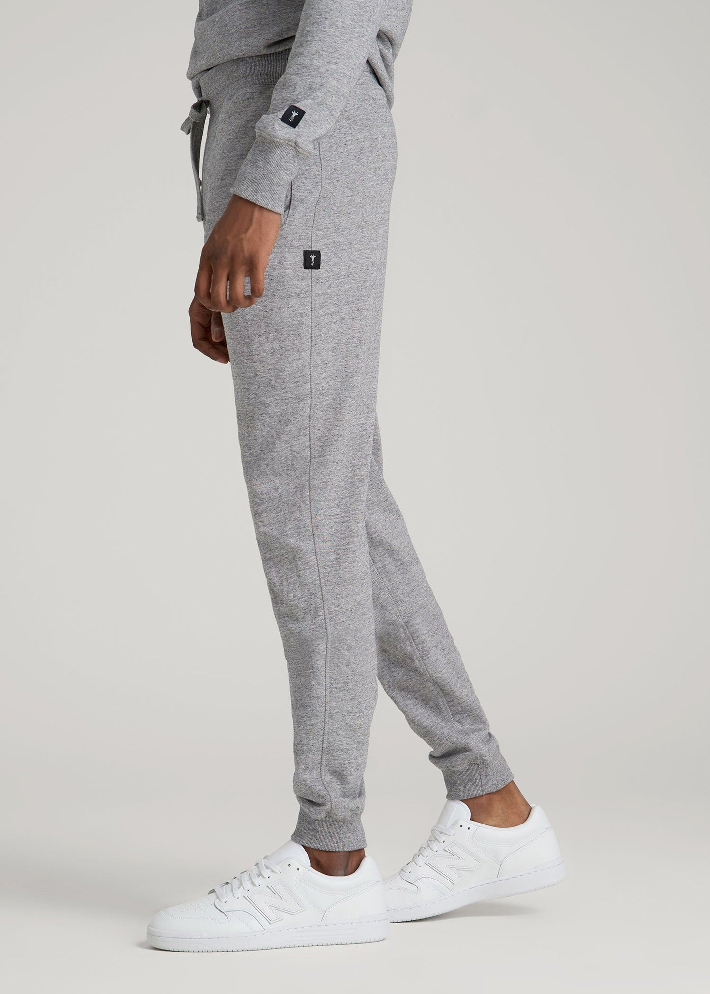 American Tall Men Wearever 2.0 French Terry Joggers for Tall Men in Heathered Grey