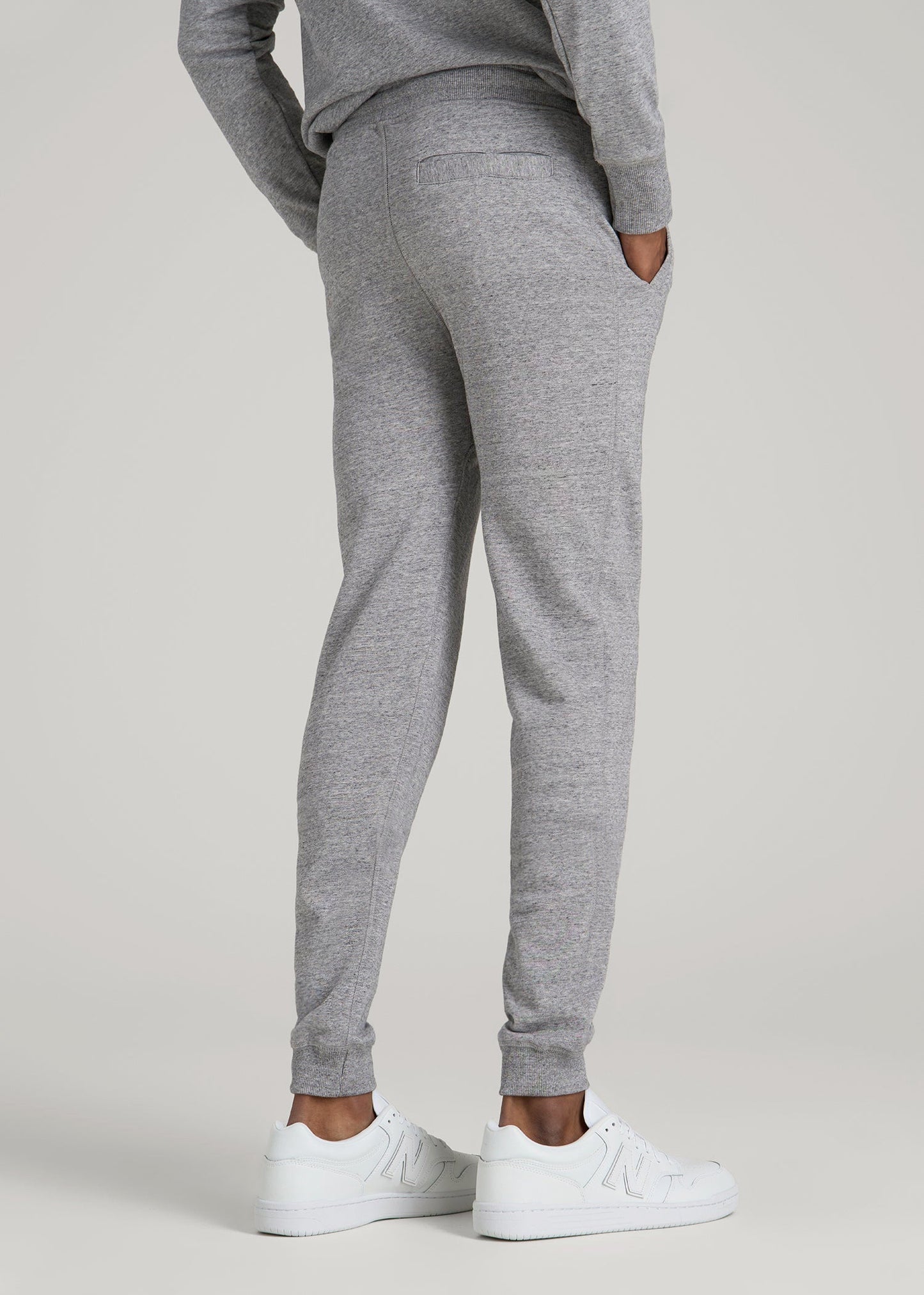 American Tall Men Wearever 2.0 French Terry Joggers for Tall Men in Heathered Grey