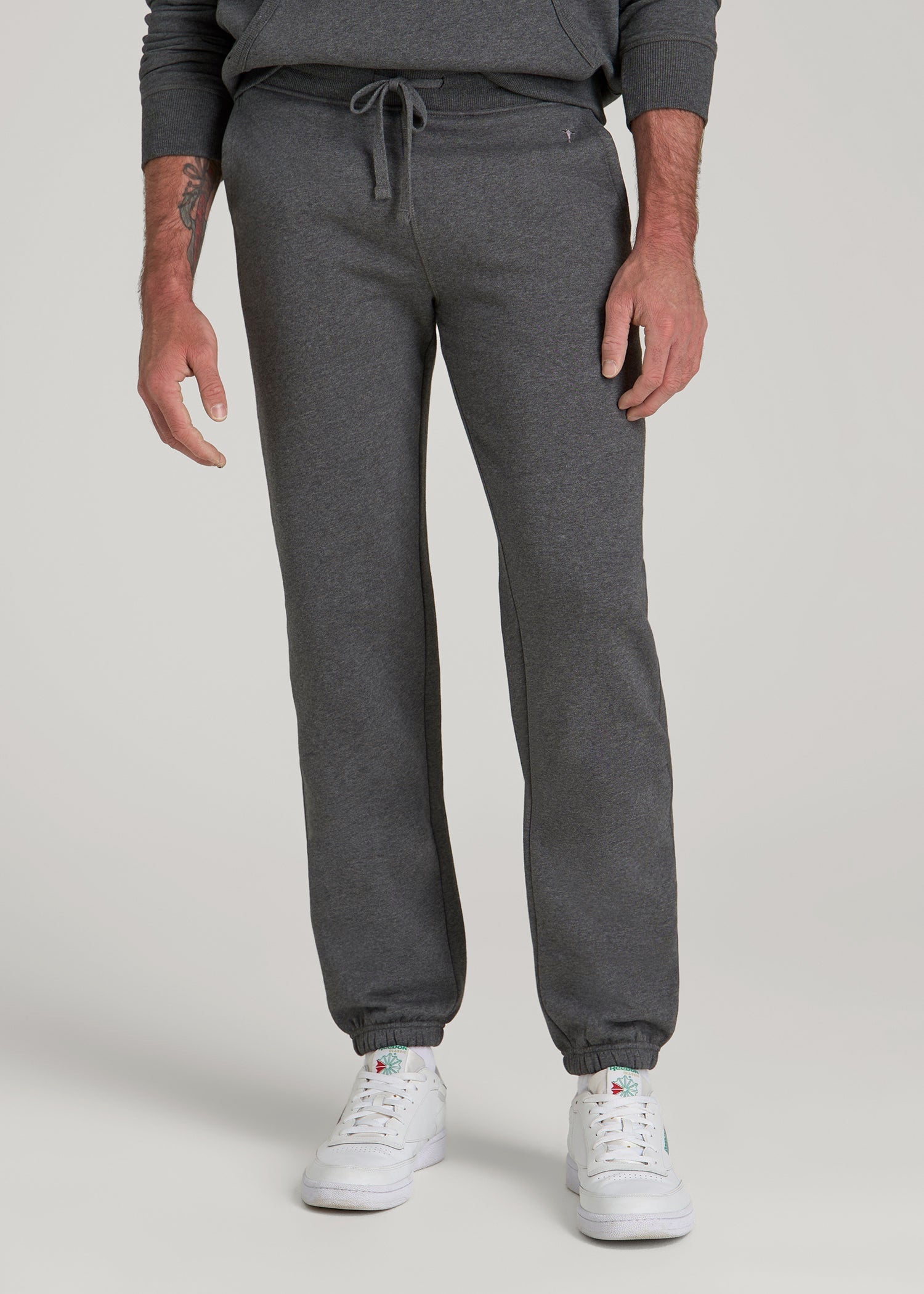 American Tall Men Wearever 2.0 Fleece Sweatpants for Tall Men in Charcoal Mix