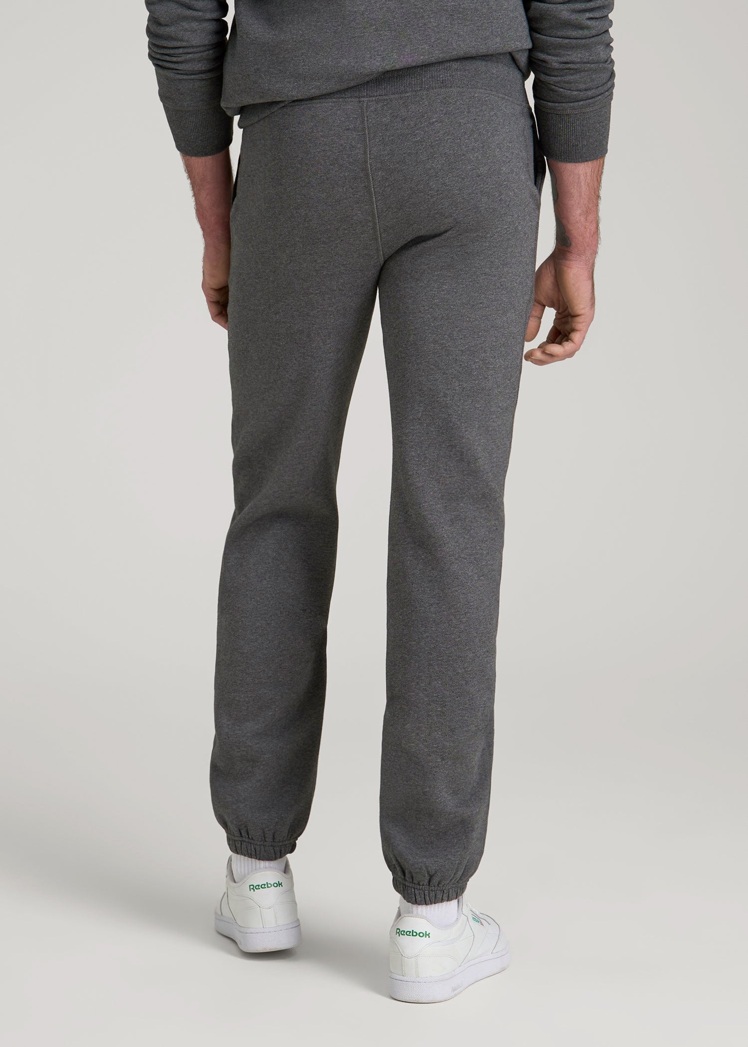 American Tall Men Wearever 2.0 Fleece Sweatpants for Tall Men in Charcoal Mix