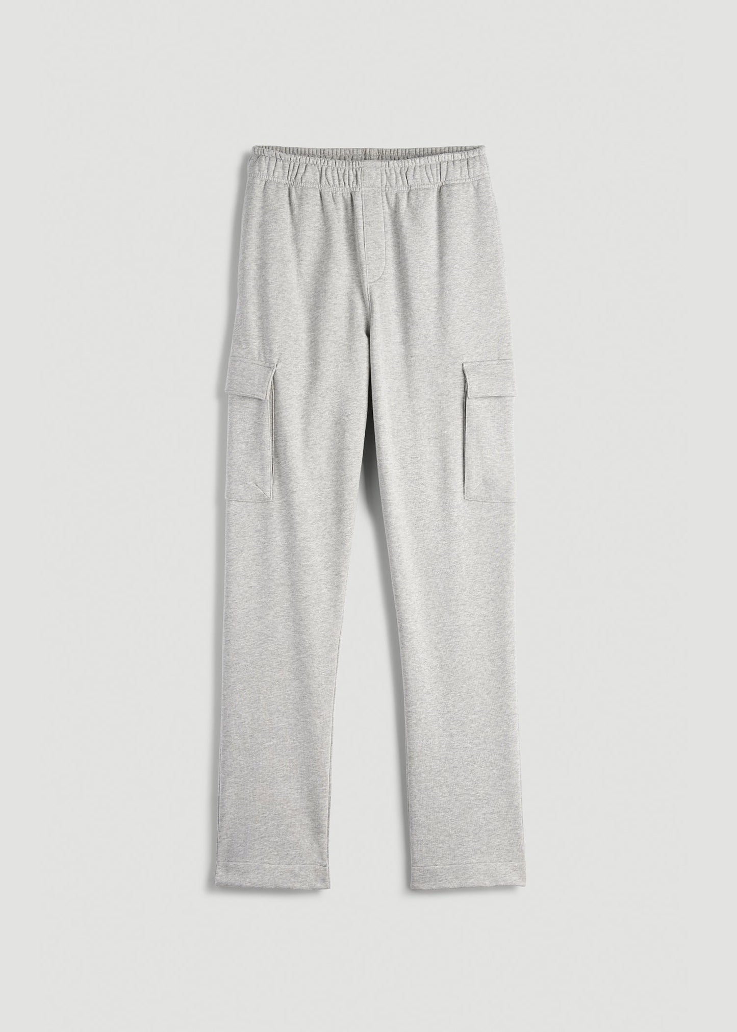 American Tall Men Wearever Fleece Straight Leg Cargo Sweatpant for Tall Men in Grey Mix