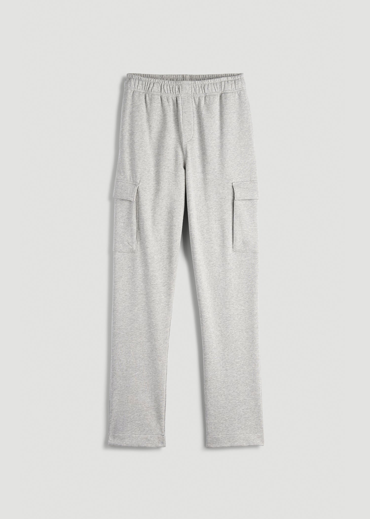 American Tall Men Wearever Fleece Straight Leg Cargo Sweatpant for Tall Men in Grey Mix