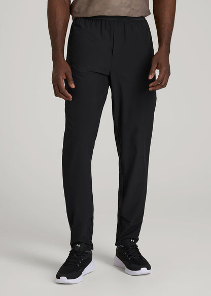 American Tall Men Featherweight Running Pants for Tall Men in Black