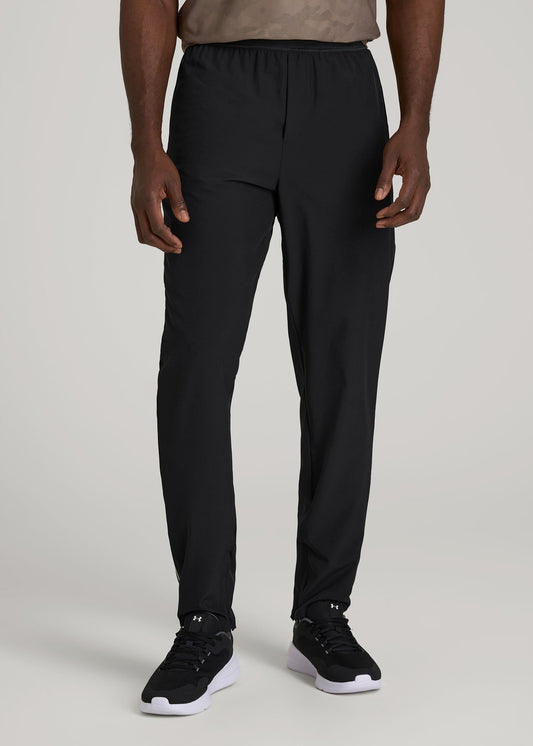 American Tall Men Featherweight Running Pants for Tall Men in Black