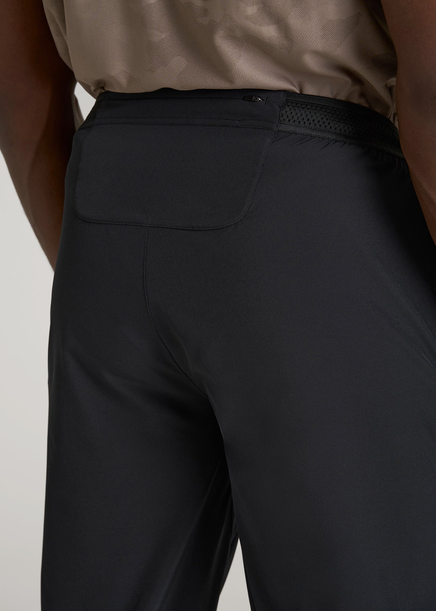 American Tall Men Featherweight Running Pants for Tall Men in Black